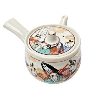Vintage Ashai Japanese Ceramic Tea Pot Handpainted